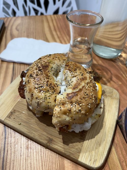 Vegan version of the Not 4 Vampires sandwich.  at Small Format in Providence
