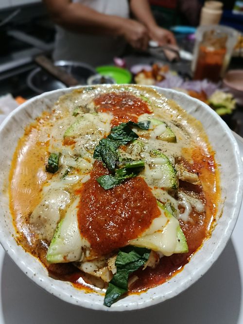 Sacha Lasagna ( vegetariana) at Folklórica in San Roque De Cumbaza
