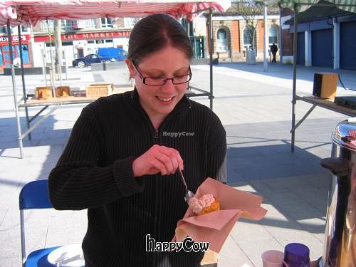 Beccy catering to customers' needs at Beccy's Global Kitchen in Nottingham