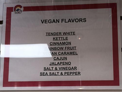 Vegan flavors at Mile Hi Popcorn and Gifts in Centennial