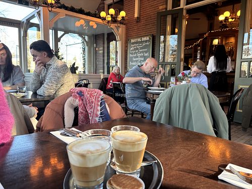 Vegan cappuccino in mooiste café van Baarn   at Eethuys-Café De Generaal in Baarn