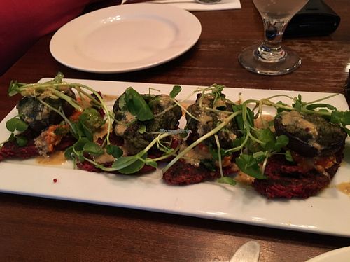 stuffed mushrooms  at East St Cafe and Bar in Nelson