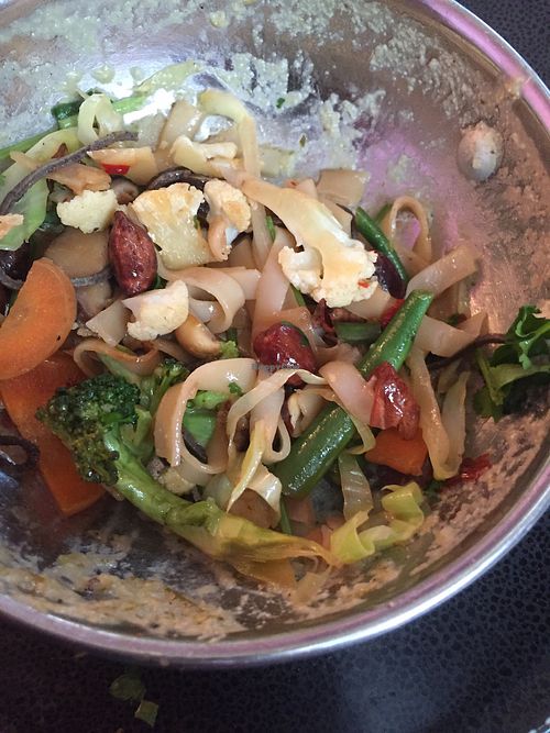 Warm noodle salad. Fresh and excellent  at East St Cafe and Bar in Nelson