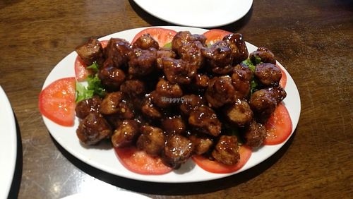 Ginger "beef" at Nam Vegan Express in Burnaby