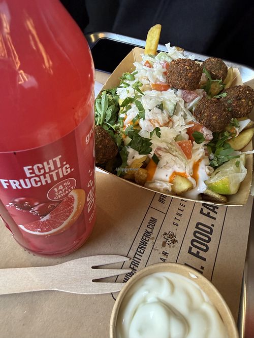 lunch  at Frittenwerk - Alexanderplatz in Berlin