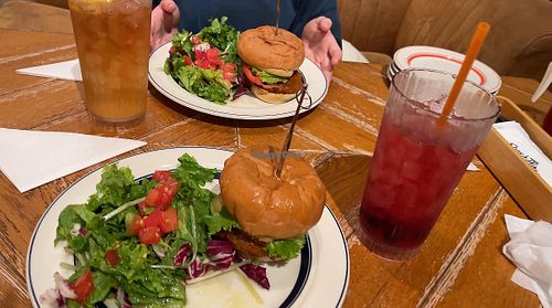 vegan burger  at Eggs 'n Things - Yokohama Minatomirai Shop in Yokohama