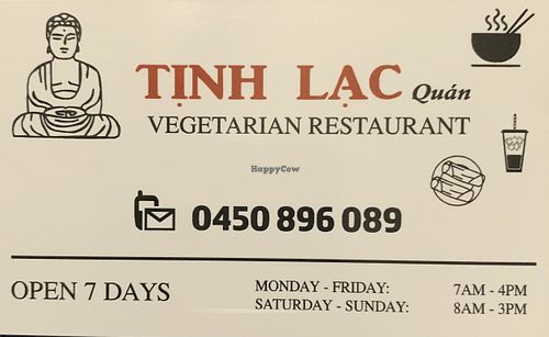 business card  at Tinh Lac Quan in Inala