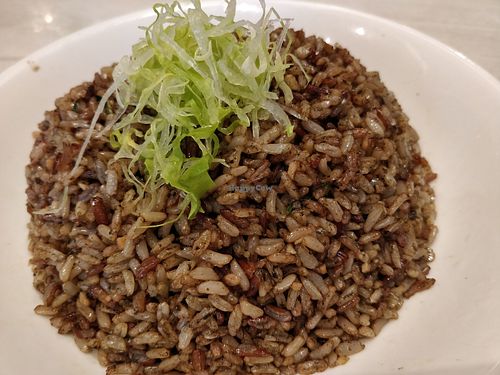 Olive brown rice at Whole Earth 环界蔬食 in Central Singapore