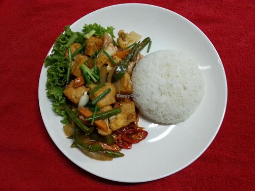 The Best Stir Fry Vegetable with Tofu..  at Coriander in Phnom Penh