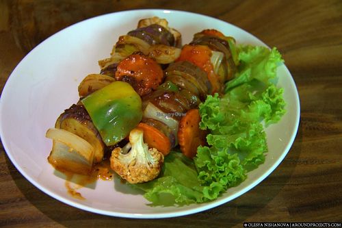 Skewers at Coriander in Phnom Penh