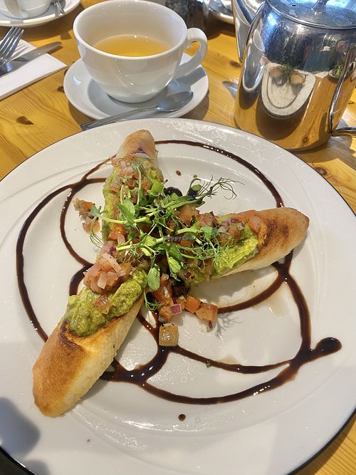 Tomato and avocado bruschetta   at Clavells in Wareham