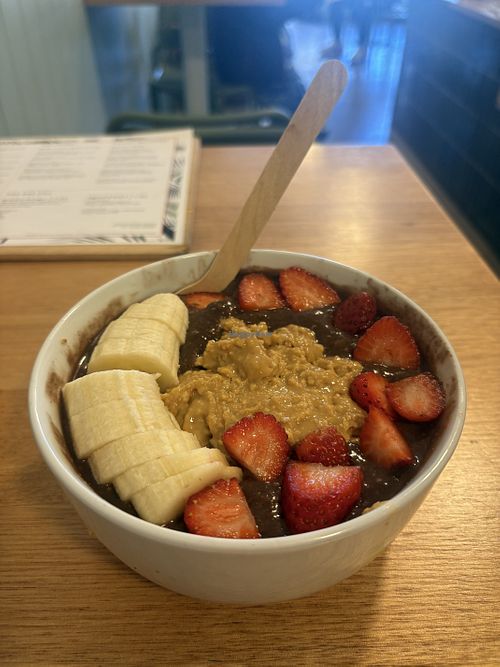 Warm chocolate porridge   at The Acai Affect in Bentleigh