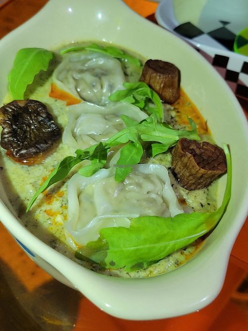 Rocket truffle dumplings -so yummy! 😋 at UFO Rooftop Bar & Dining in Bangkok