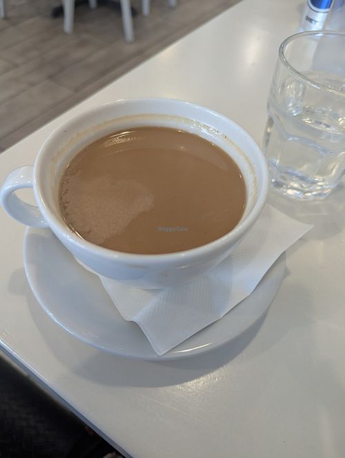 Vanilla almond milk latte at Le Peep Restaurant in Greenwood