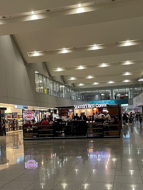 Front view (just past security checkpoint)   at MNL - Seattle's Best Coffee - T3 in Pasay City