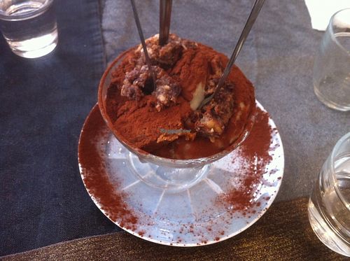 vegan tiramisu! at Carmen Ragosta in Paris