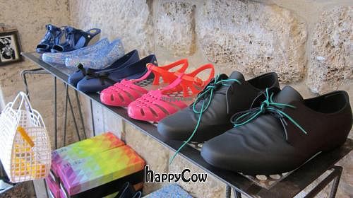 Some of the vegan shoes on offer at Carmen Ragosta. at Carmen Ragosta in Paris