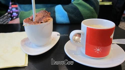 Tasty tiramisu for dessert. Vegan! at Carmen Ragosta in Paris