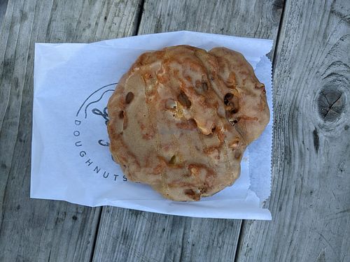 Apple fritter at Lady Glaze Doughnuts in Hamilton