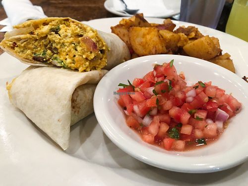 Vegan breakfast burrito at Busboys and Poets - Shirlington in Arlington