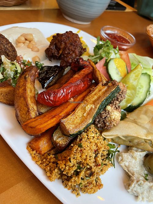 Vegan Mix Plate  at Za'atar Falafel in Berlin