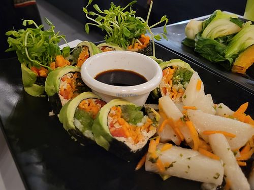 Raw sushi at Peacefood Cafe - Downtown in New York City