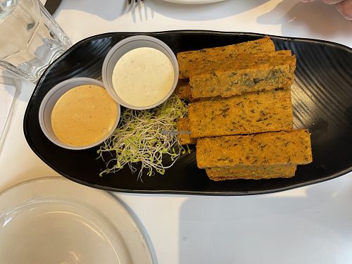 Chickpea fries at Peacefood Cafe - Downtown in New York City