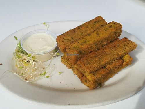 chickpea fries at Peacefood Cafe - Downtown in New York City