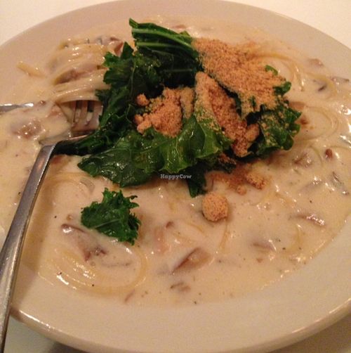 linguine clam sauce at Peacefood Cafe - Downtown in New York City
