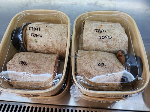 Thai Tofu wraps to go at Mea Cuppa Coffee Lounge in Charleston
