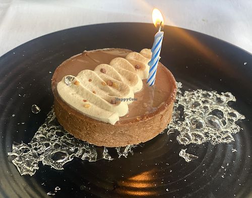 Earl Gray Chocolate Tart at Crossroads Kitchen in Los Angeles