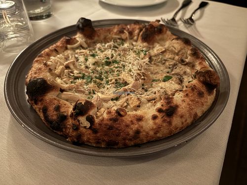 Truffle Mushroom Bianca Pizza   at Crossroads Kitchen in Los Angeles
