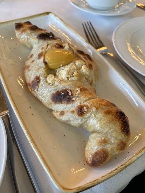 Khachapuri  at Crossroads Kitchen in Los Angeles