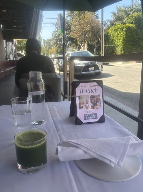 Green juice: $10  at Crossroads Kitchen in Los Angeles