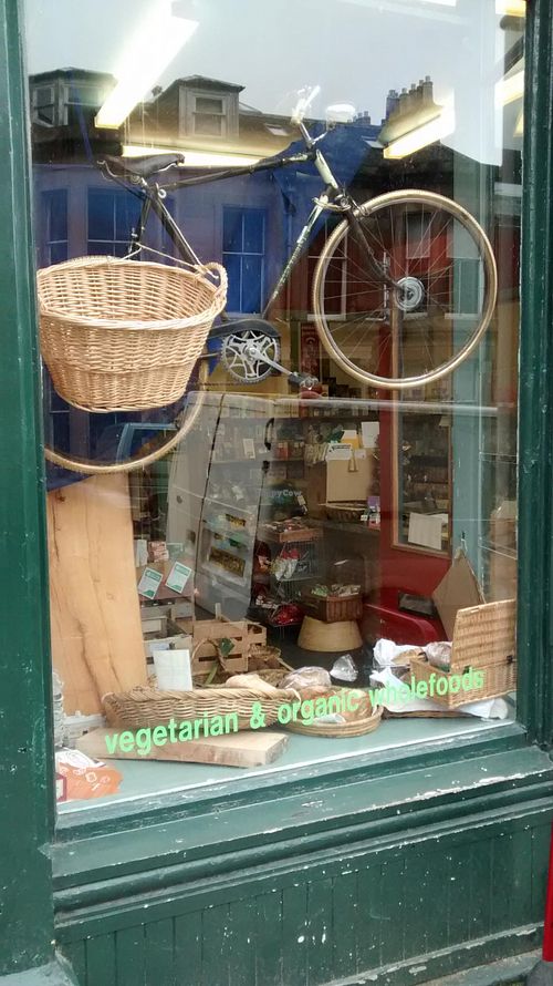 Window shopping. at The New Leaf Co-op in Edinburgh
