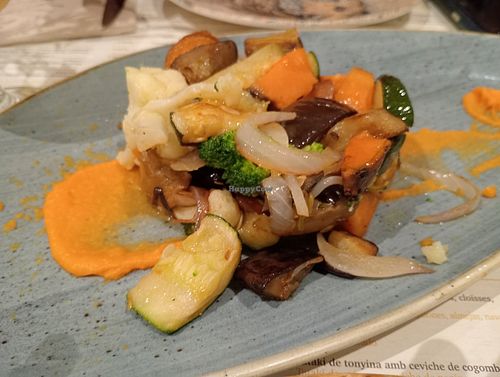 Timbal de verduras, le faltaba pan. at Kairos  in Lescala