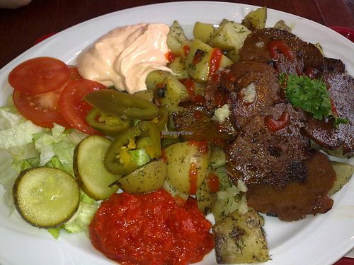 Sataman seitan. Seitan with fried potatoes.  at Soi Soi in Helsinki