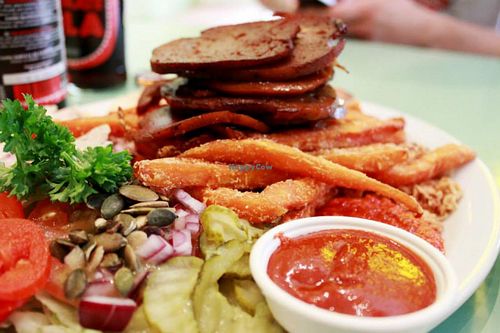 sataman seitan with sweet potato fries at Soi Soi in Helsinki