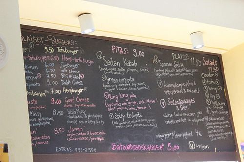 menu at Soi Soi in Helsinki