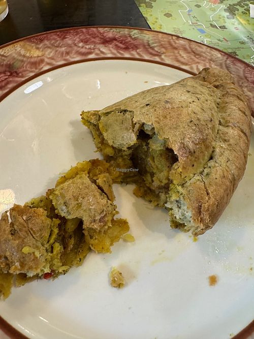 Vegan pasty at Abbotsbury Subtropical Gardens - The Tea Room in Weymouth