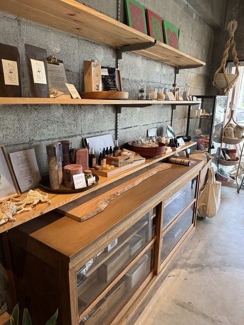 Vegan items for sale  at Hakumokka in Onna