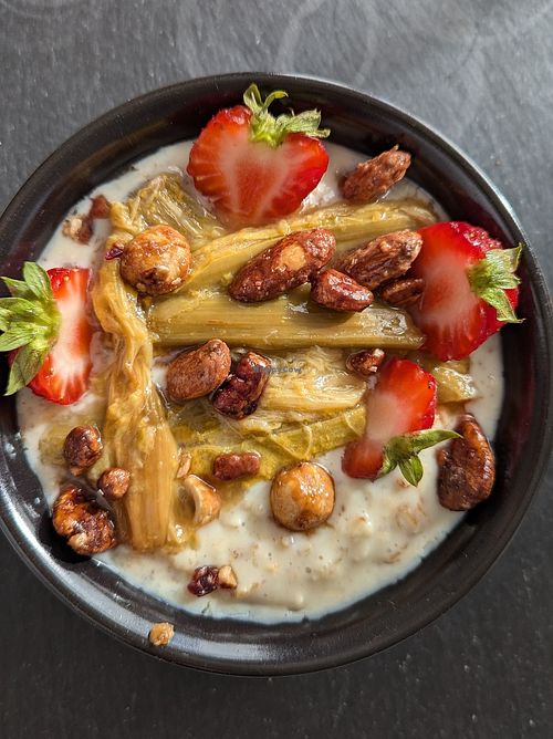 Porridge with fruit and nuts at Loaf BnB in Berwick-upon-tweed