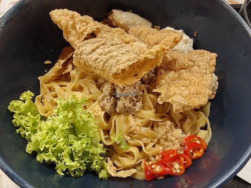 Mee pok dry at Veggie House 一芳 - HarbourFront in Central Singapore