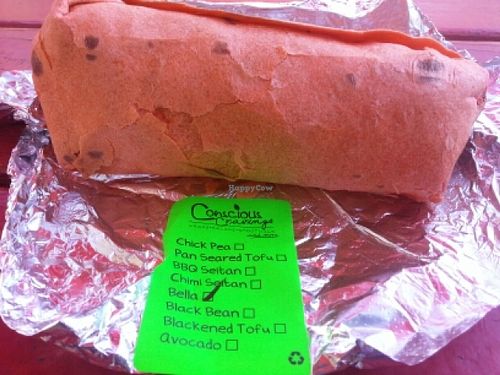Bella Wrap on Cayenne  Tortilla at CONCR - Conscious Cravings in Austin
