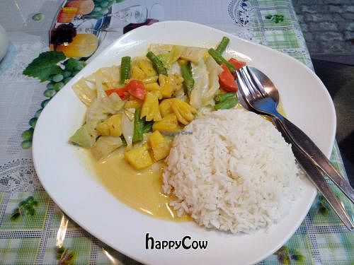 Vegan coconut curry with pineapple.. Tasty.. at 31 Restaurant in Krabi