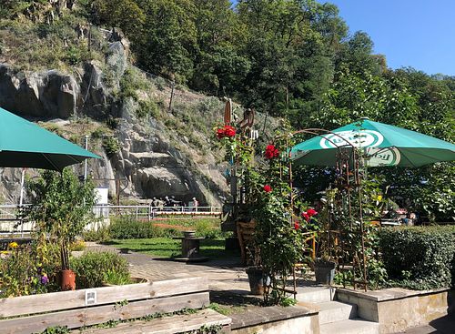 Terrace at Kaffeehaus Stellwerk in Balduinstein