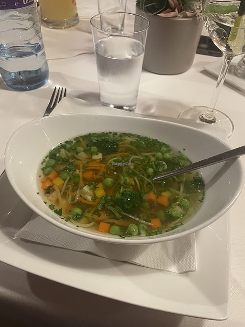 Vegetable soup  at Waldbad Fürberg in St Gilgen