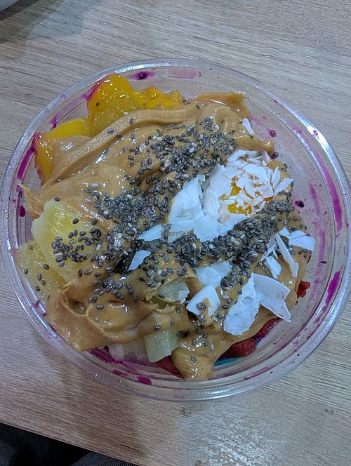 Dragon fruit smoothie bowl at Tropical Smoothie Cafe in Carrollton