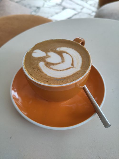 Oat flat white at blond. in Nuremberg