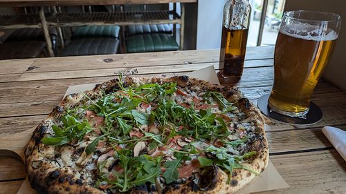 Tartufo pizza at Pizza by Vinnie - The Oil Basin Brewhouse in Worcester